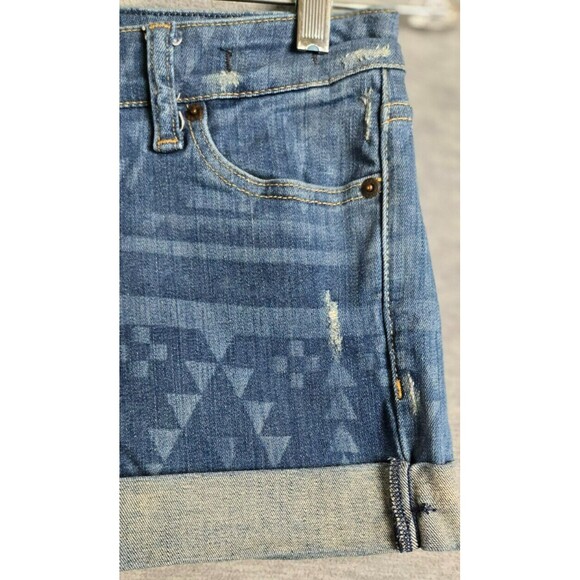 Denim & Supply Ralph Lauren Womens Jean Denim Shorts Tribal Pattern Size 27/34 - Picture 6 of 7
